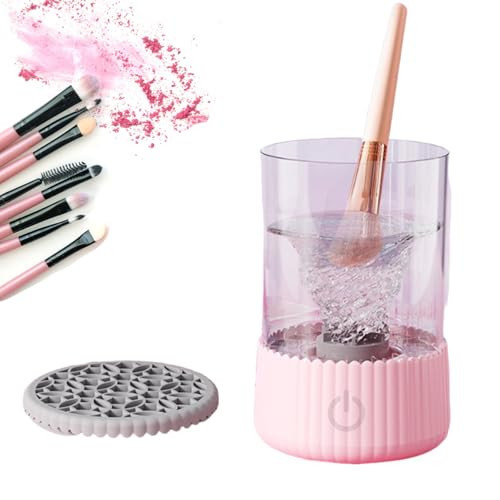 Electric Makeup Brush Cleaner, Automatic USB Cosmetic Brushes Cleaner Machine Portable Deep Cleaning with Silicone Cleaning Pad for All Size Beauty Makeup Brush Sponges | Amazon (US)