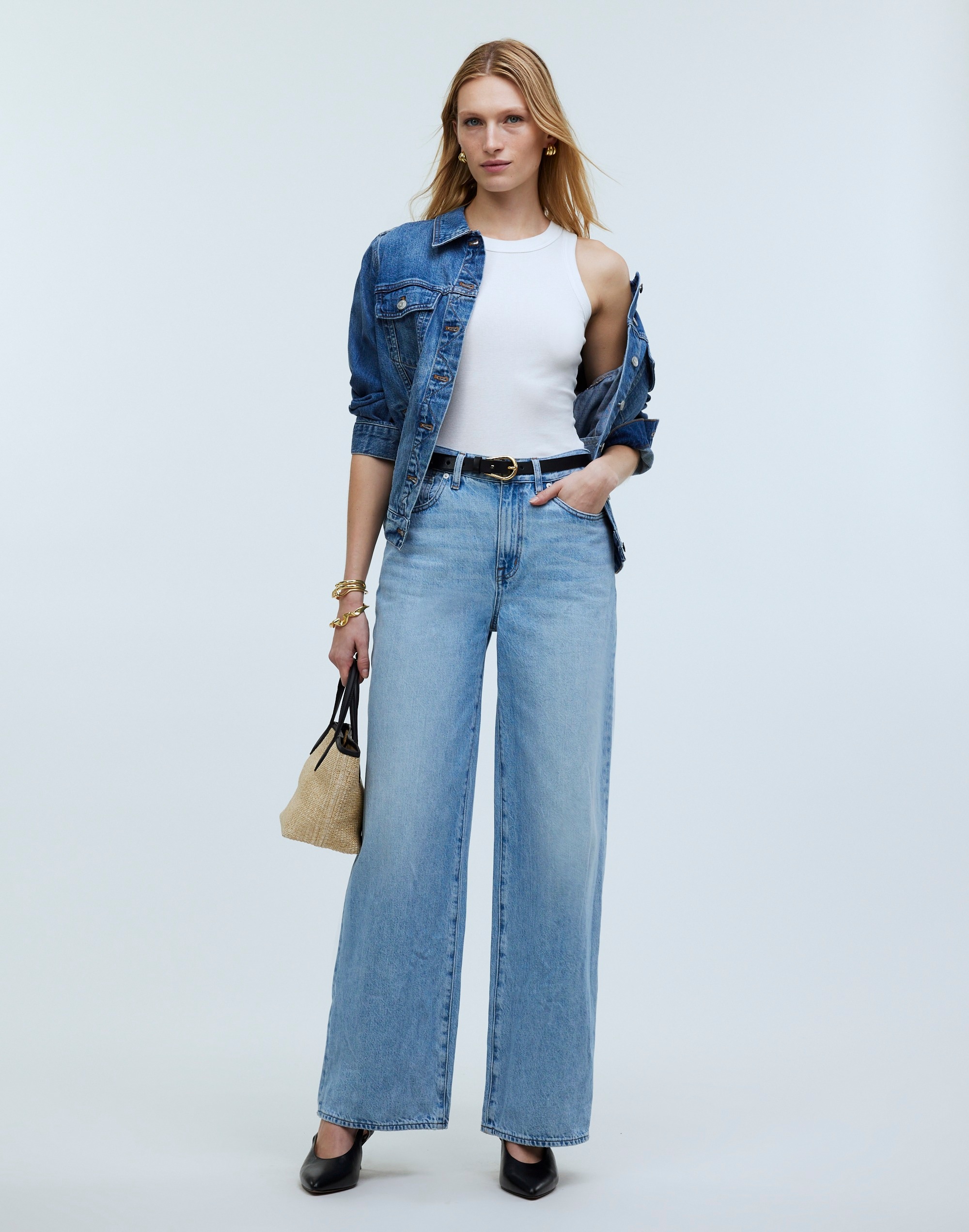 Superwide-Leg Jeans in Ahern Wash: Airy Denim Edition | Madewell