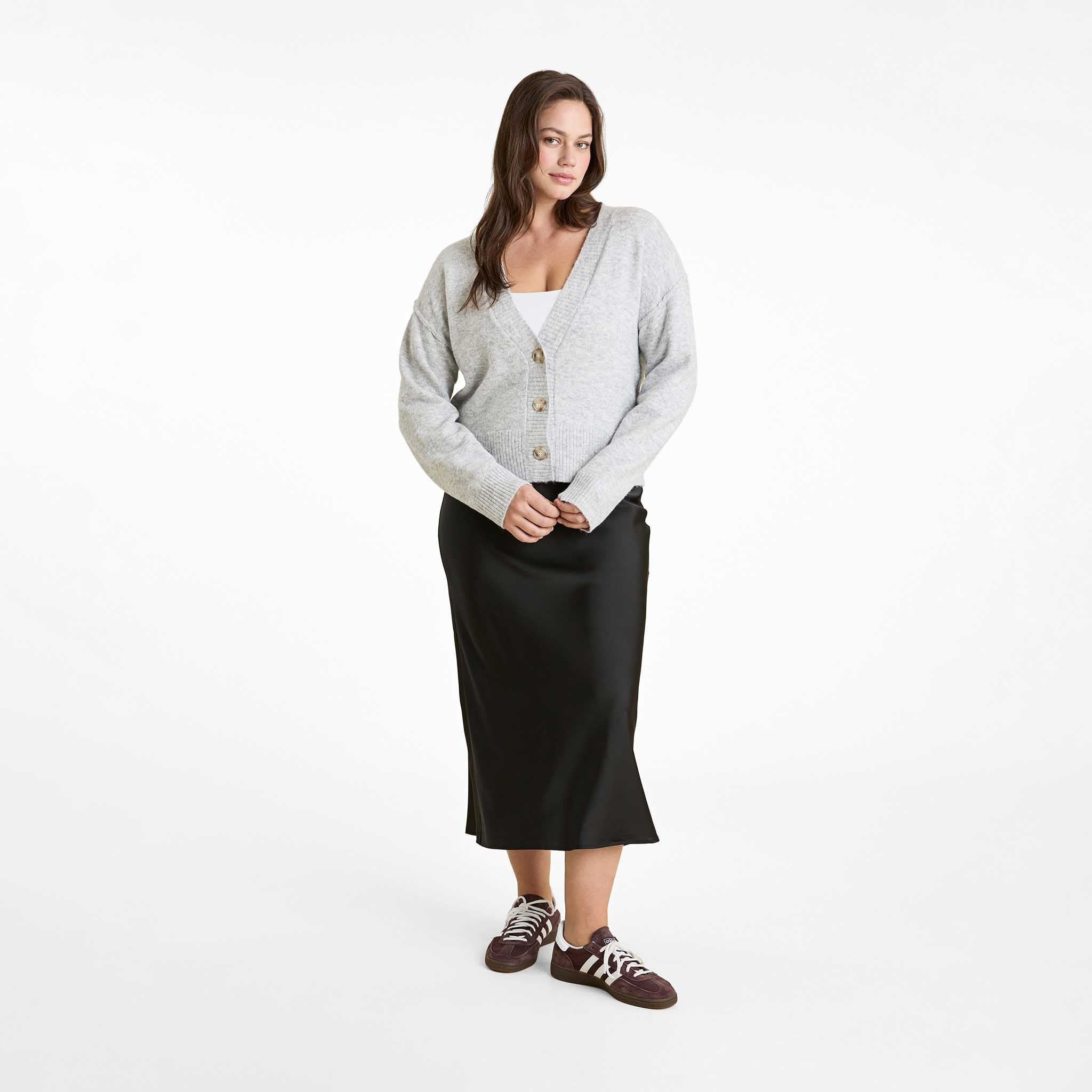 Cozy Knit Cardigan | Heather Grey | Nuuds US