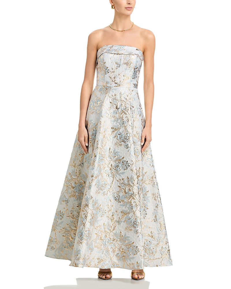 Aqua Long Brocade Strapless Bungalow Dress - Exclusive | Bloomingdale's (US)