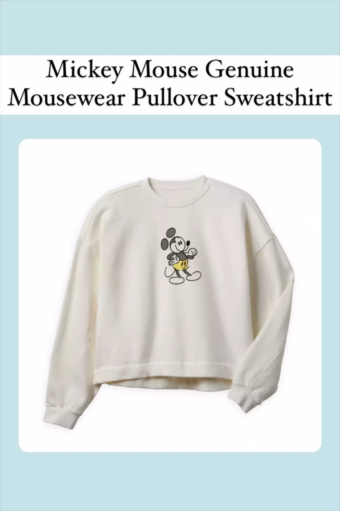 Mickey Mouse Genuine Mousewear Pullover Sweatshirt for Women – Blue size XL