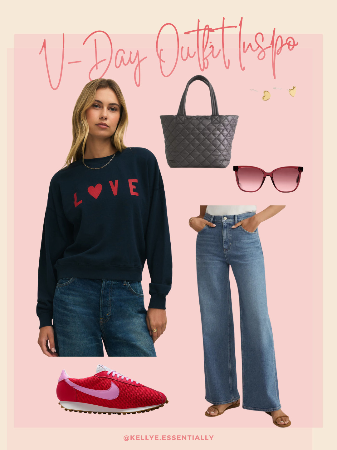 Looking for an easy Valentine’s Day outfit that’s cute and comfy? This casual look is perfect!

A LOVE sweatshirt paired with relaxed wide-leg jeans keeps it laid-back but still put together. 

 #LTKValentine #LTKootd #LTKSeasonal