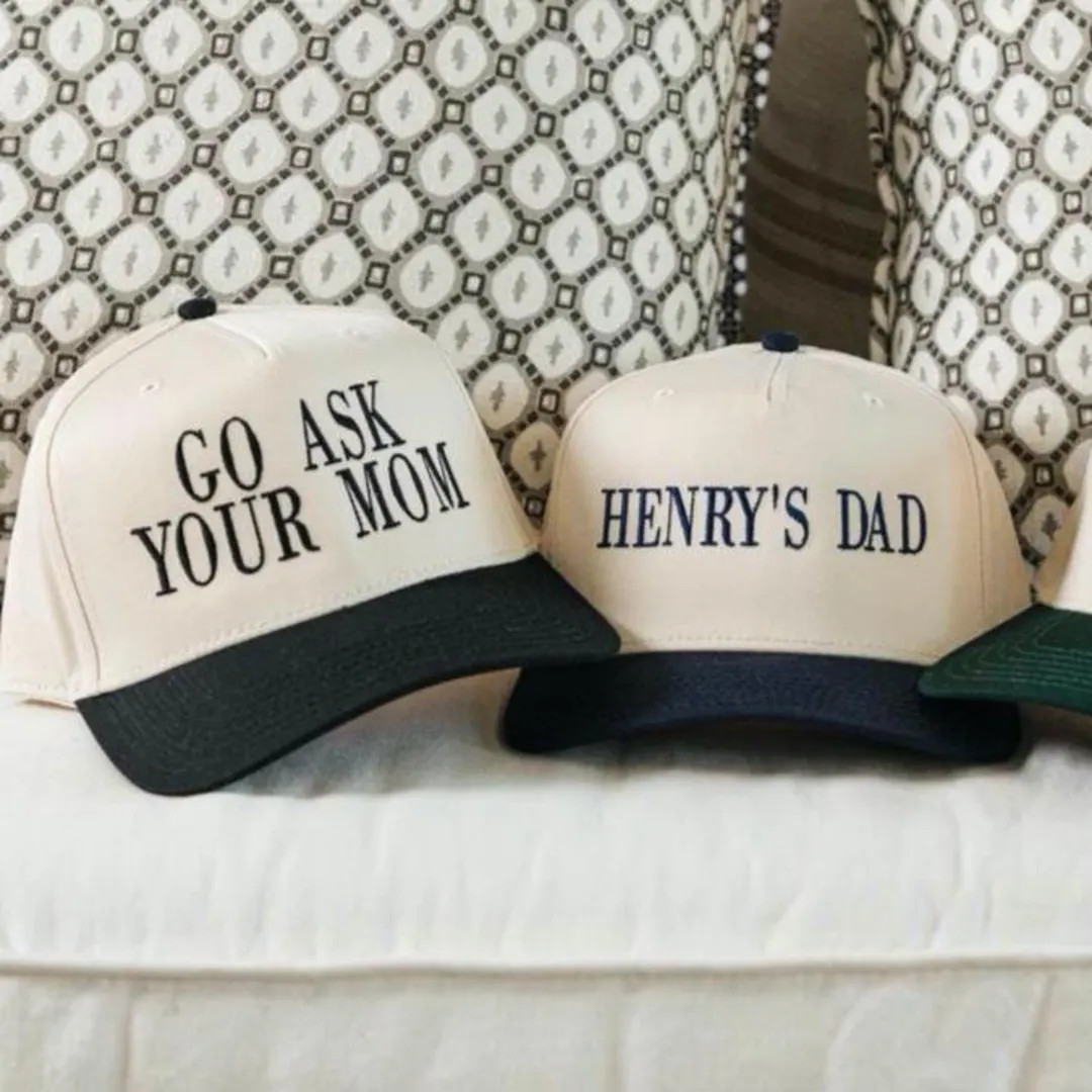 Custom Embroidered Vintage Trucker Hat // Father's Day Hat, Custom Dad Hats, New Dad Gift, Gift f... | Etsy (Global)