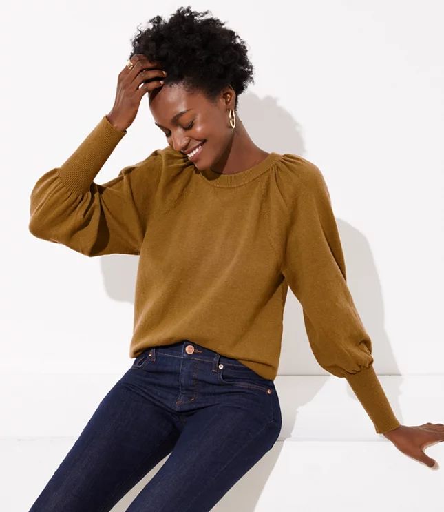 Blouson Sleeve Sweater | LOFT | LOFT