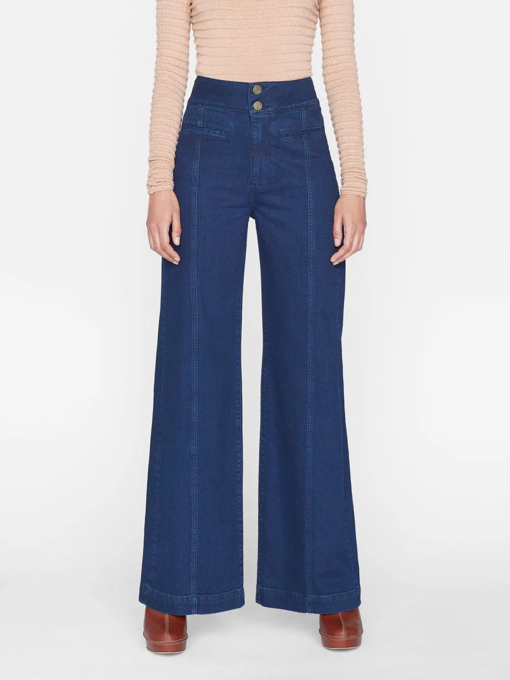 Tailored Wide Leg  in  Viva | Frame Denim