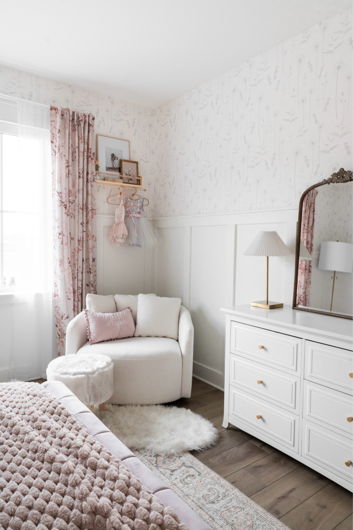 This cozy reading nook was in need of a little refresh!

Home  Home decor  Home favorites  Toddlers room  Kids room  Pink  Pink furniture  Accent chair  Drapes  Floral  Shelf  Mirror  Table lamp  Lighting  Bedding  Faux fur  Area rug  Accent rug

#LTKhome #LTKkids #LTKstyletip