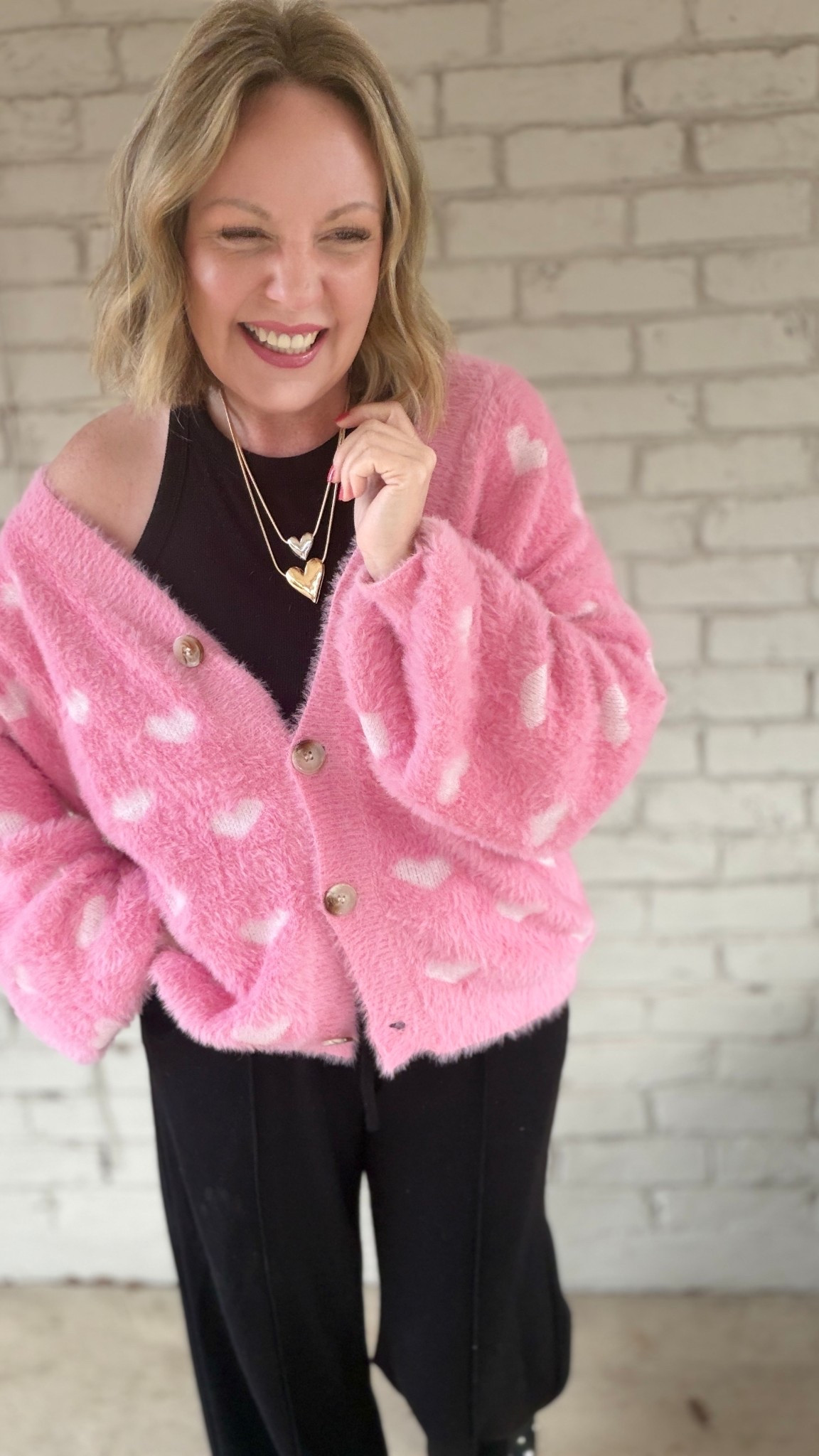 Large cardigan; medium tank & pants 

#LTKSeasonal #LTKPetite #LTKOver40