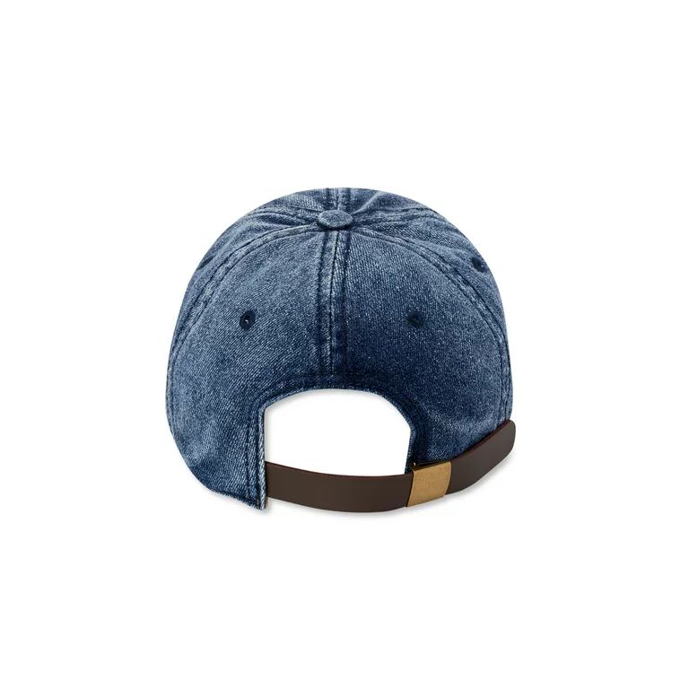 Time and Tru Women's Washed Cotton Twill Baseball Hat, Blue Denim | Walmart (US)