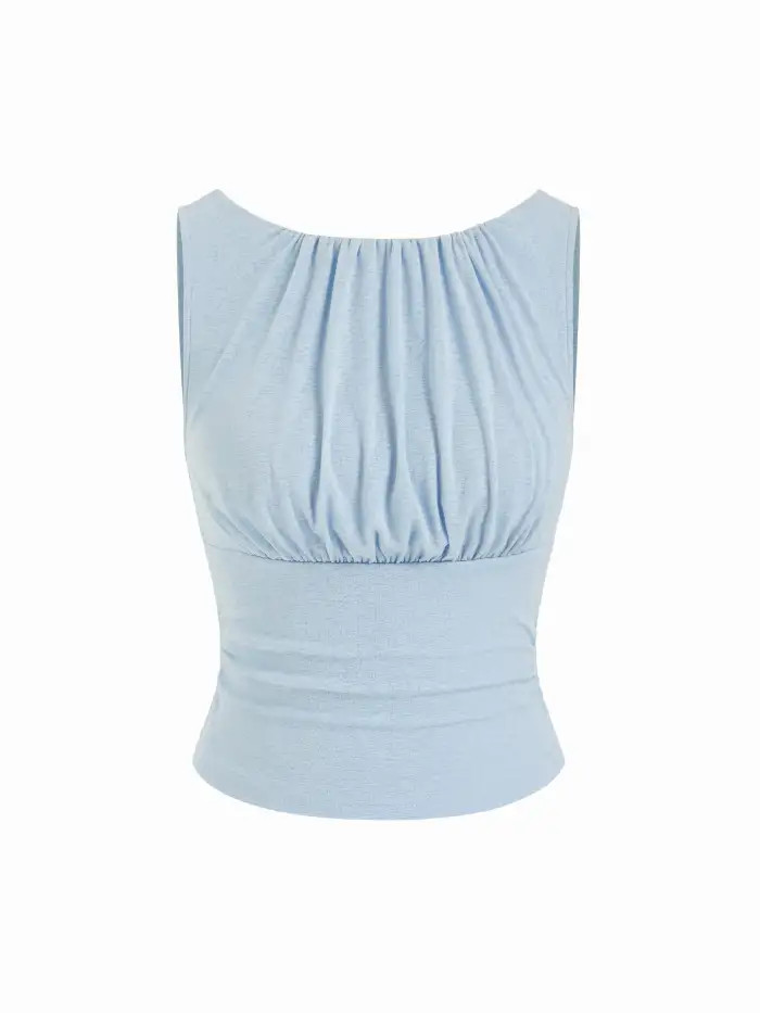 Boat Neck Batwing Sleeve Backless Drawstring Metal Detail Oversized Crop Tee CHF 22.90Hot | Cider