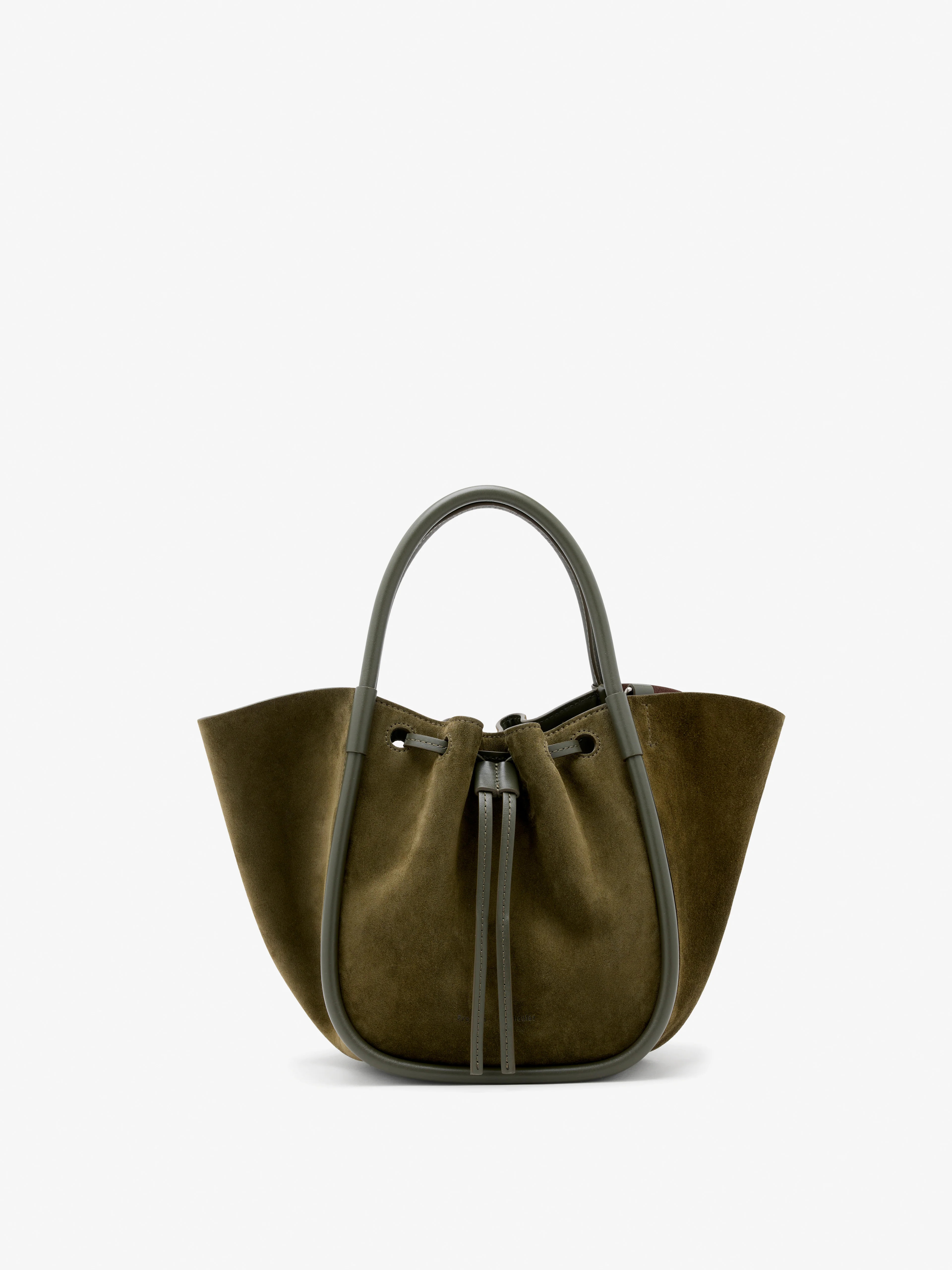 Proenza Schouler Small Ruched Tote in Soft Suede- Olive | Proenza Schouler LLC