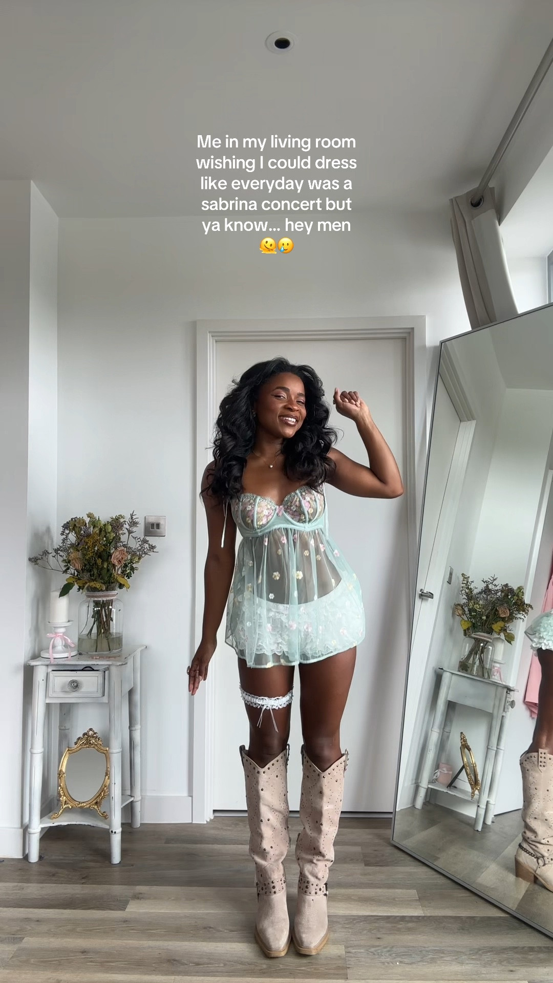 my Sabrina carpenter concert outfit for the year!!! 

She’s so CUTEEEE! 🧚🏾‍♂️

Top from lounge - code NIKKIR10
Bloomers from House of CB but linked similar x
Boots from Nasty Gal 🫶🏾

🧚🏾‍♂️🪩💘💫 🎧

#romanticizeyourlife #summerinlondon #bsthydepark #sabrinacarpenter #teamsabrina #concertoutfit #festivaloutfit #shortnsweet #shortnsweettour #manchild #softblackgirl #girlworld #pinterestgirl #houseofcb #londonlife


#LTKSeasonal #LTKFindsUnder100 #LTKStyleTip
