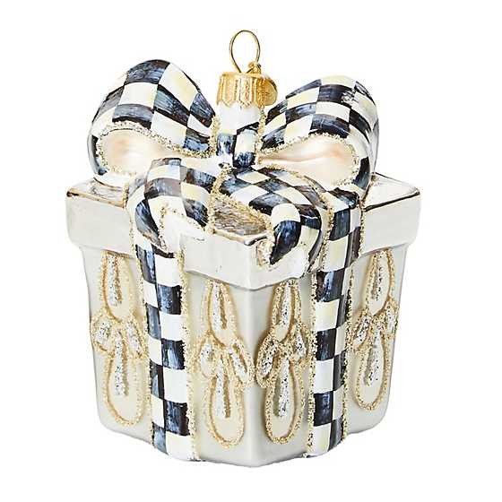 Crystal Palace Gift Box Glass Ornament | MacKenzie-Childs