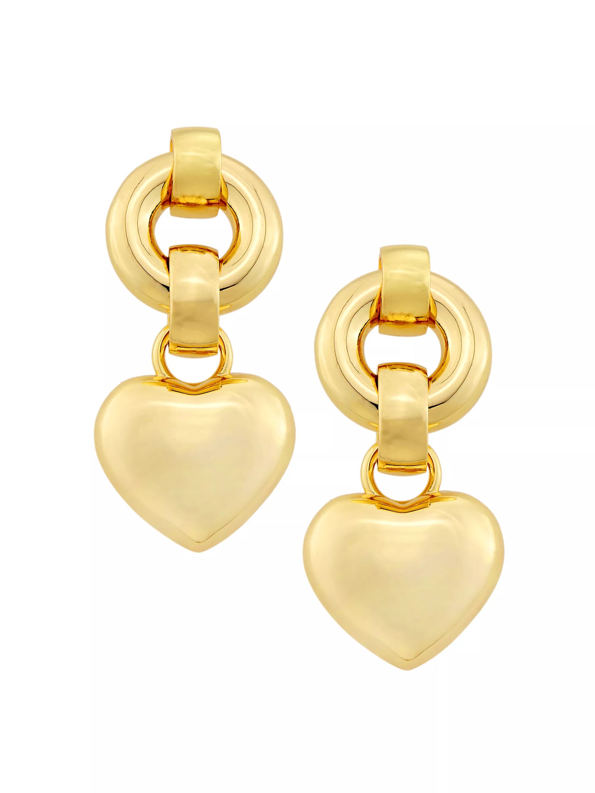 Goldtone Heart Drop Earrings | Saks Fifth Avenue