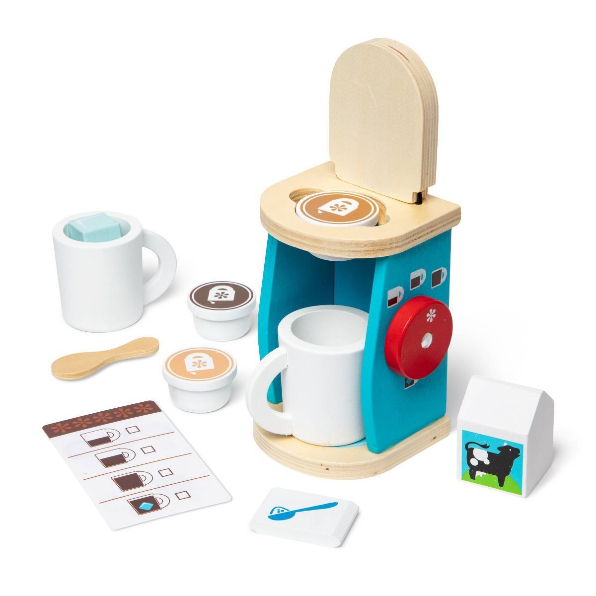 Melissa & Doug 11-Piece Brew and Serve Wooden Coffee Maker Set - Play Kitchen Accessories | Target