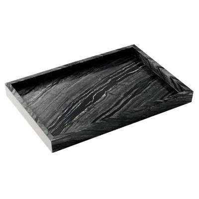 Natural Marble Tray for Bathroom, Genuine Ancient Wood Grain Marble Vanity Tray, Luxury Stone Tray(Ancient Wood Grain) | Wayfair North America