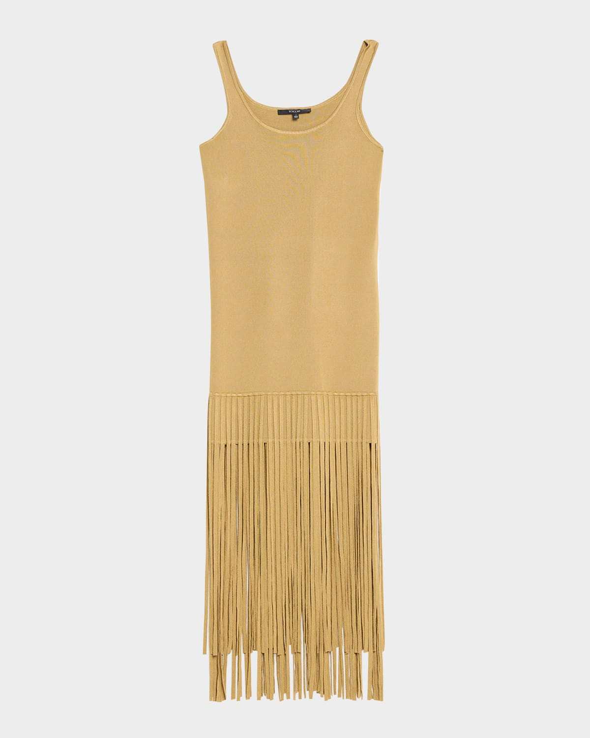 Roxanne Scoop-Neck Mini Dress with Fringe | Neiman Marcus
