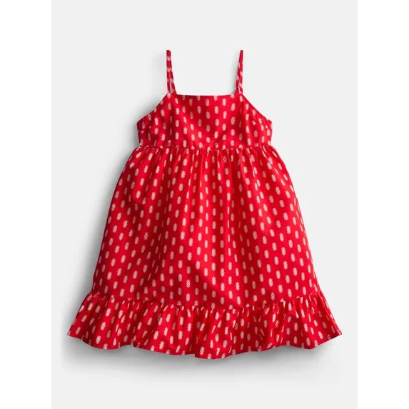 Weekend Academy Girls Sleeveless Cotton Babydoll Dress, Sizes 4-18 | Walmart (US)