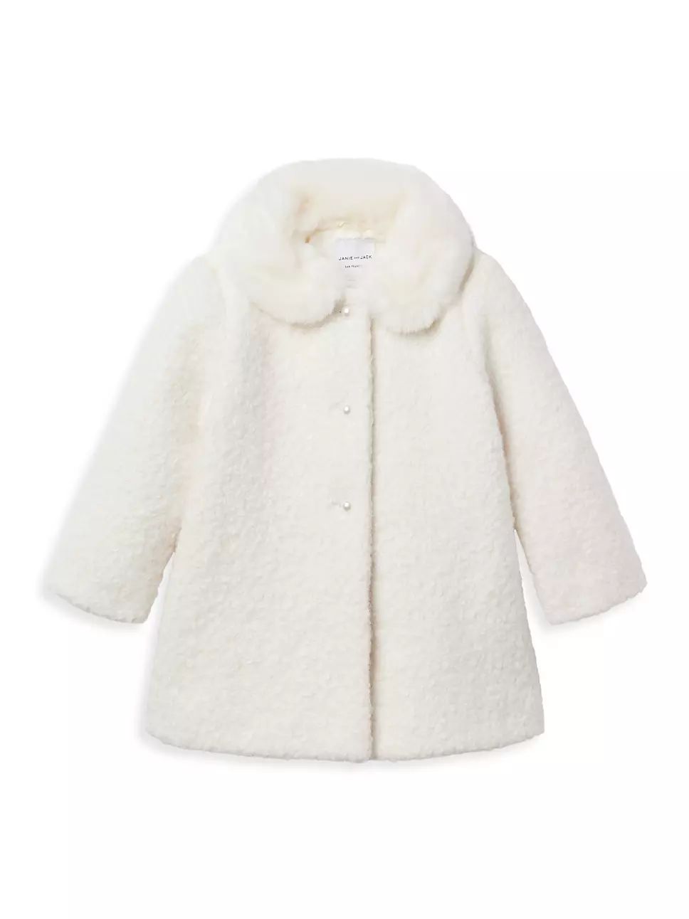 Little Girl's & Girl's Faux Fur Collared Coat | Saks Fifth Avenue