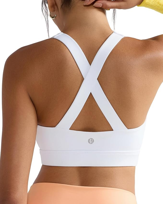 RUNNING GIRL Sports Bra for Women,Molded Cup Strappy Running High Impact Sports Bra with Sewn in ... | Amazon (US)