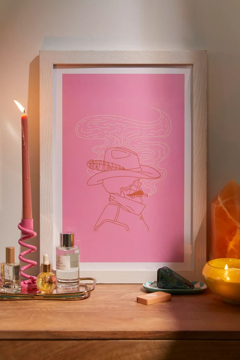 Allie Falcon Love Or Die Trying Cowhand Art Print | Urban Outfitters (US and RoW)