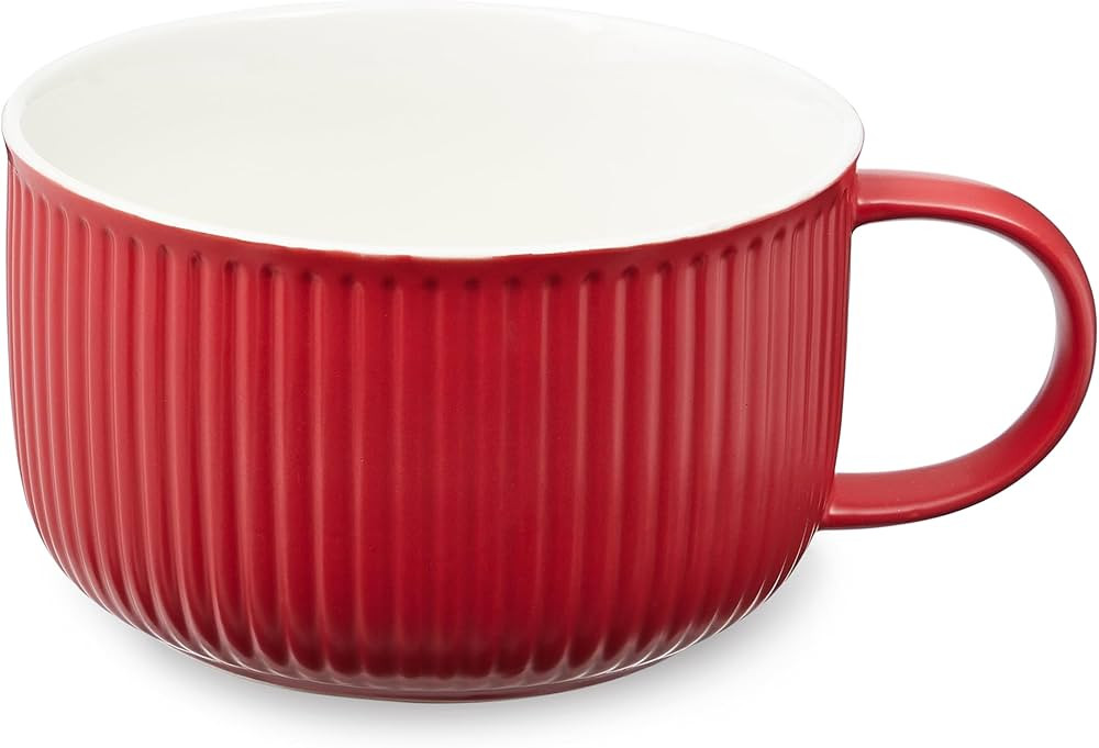 Sheffield Home 38oz Stoneware Soup Bowl with Handle - Dishwasher & Microwave Safe. Extra Large 6... | Amazon (US)