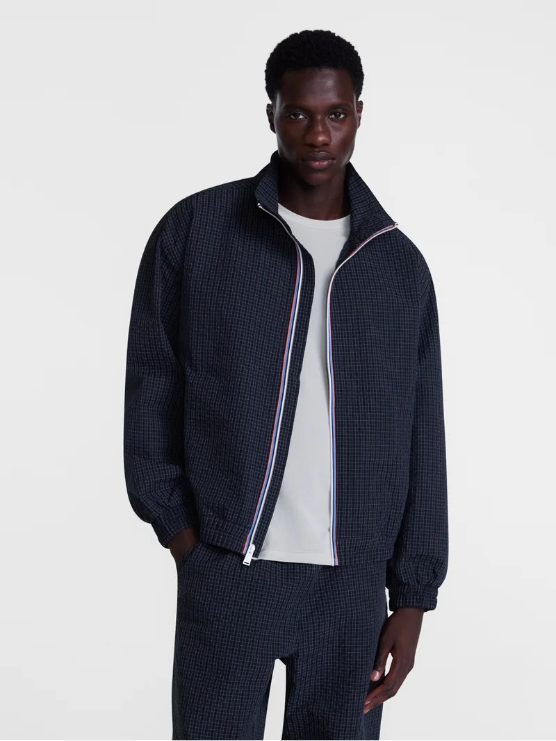 Avia Men's Relaxed Fit Tech Seersucker Track Jacket, Sizes XS-3XL | Walmart (US)