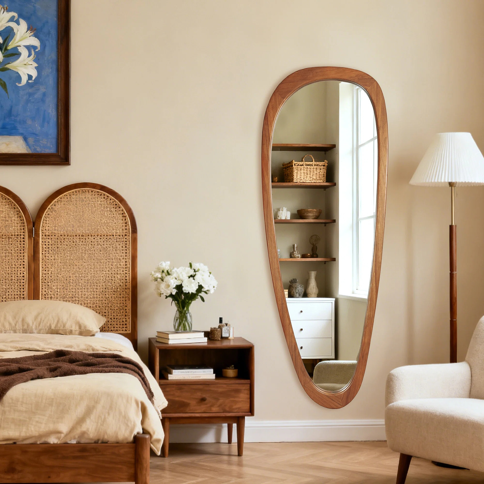Irregular Natural Wood Frame Wall Mirror | Wayfair North America