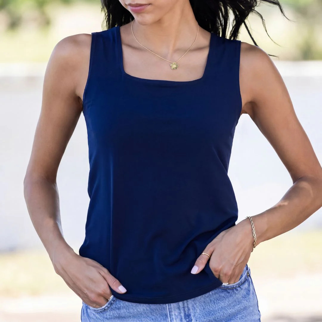 Brigitte Brianna Square Top Tank | Sexy Modest