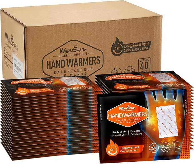 Hand Warmers Disposable Single Use Air Activated Heat Packs for Hands, Toes and Body - Up to 12 H... | Amazon (US)