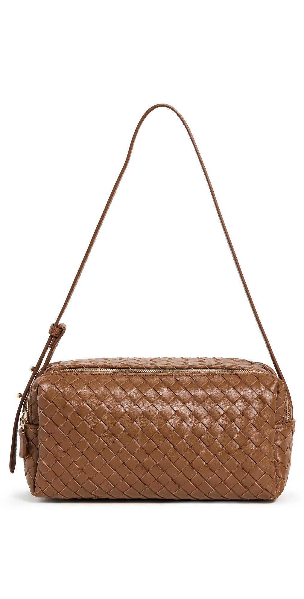 Elleme Trousse Woven Leather Shoulder Bag Cognac One Size | Shopbop