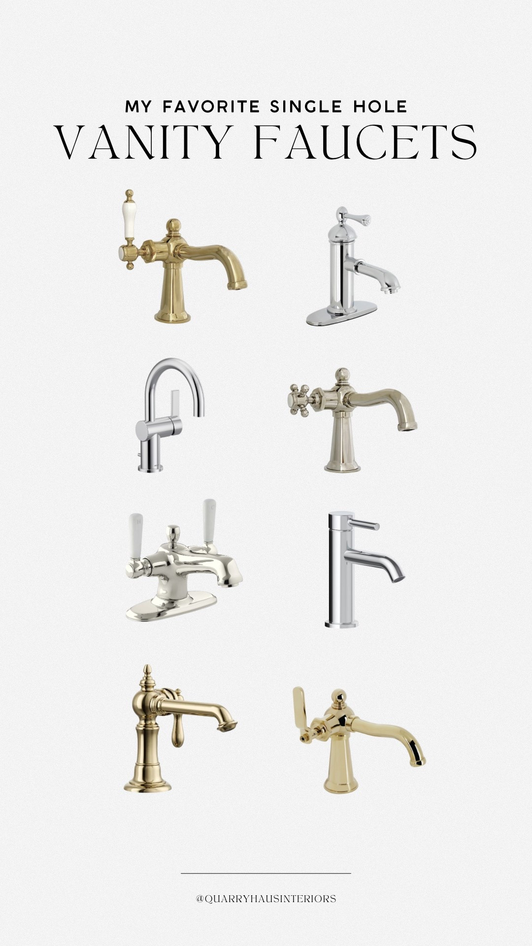 Some of my favorite single hole bathroom vanity faucets 🚰 many of these are available in multiple finishes! 

#LTKHome