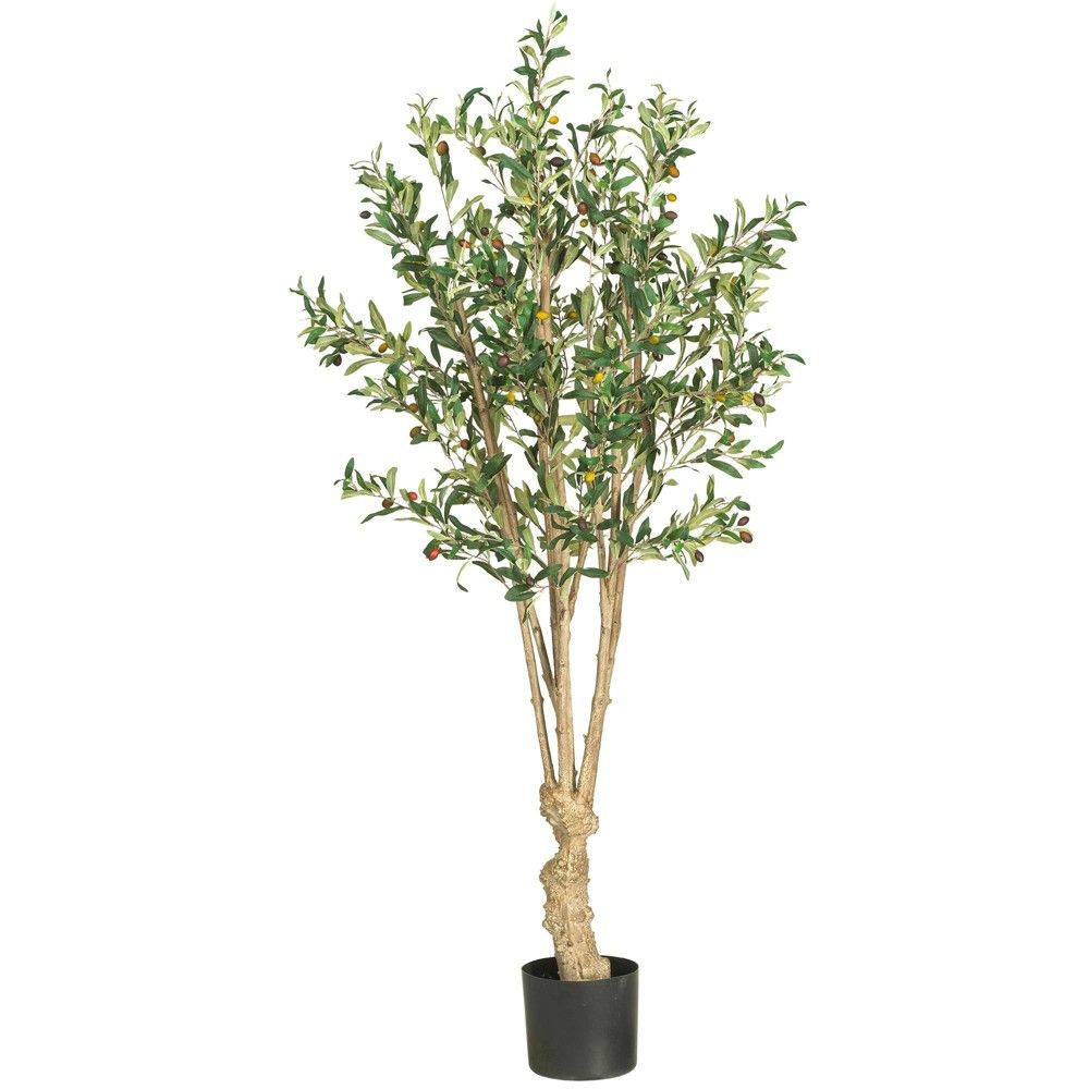 5ft Artificial Olive Tree in Pot - Nearly Natural, Green | Target