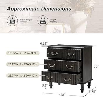 HULALA HOME French Country Nightstand Set of 2, 30 inches Paulownia Wood Nightstand with Charging... | Amazon (US)