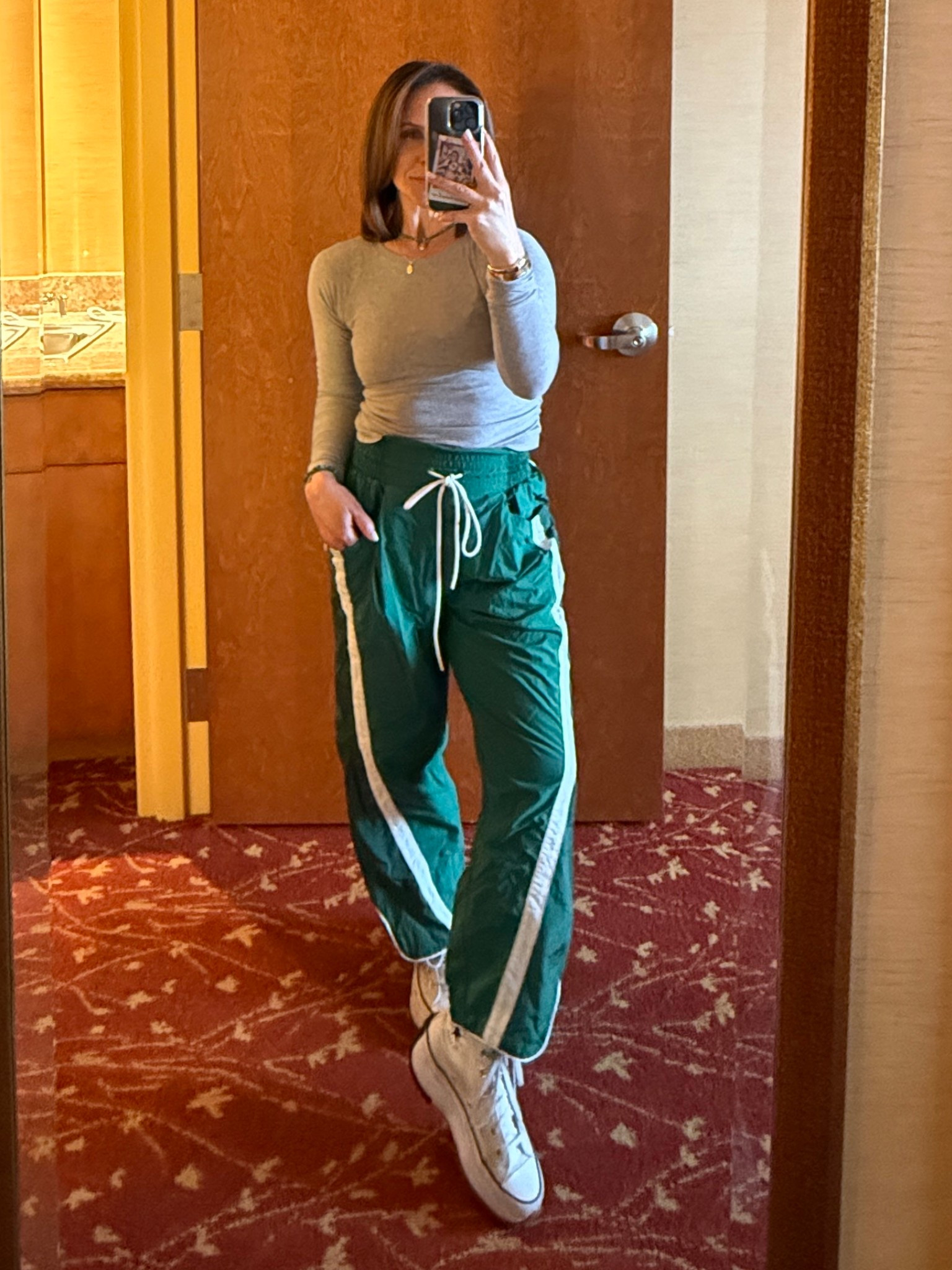 new fav track pant! Perfect length for us petite girls! 💚

#LTKActive #LTKgrwm #LTKPetite