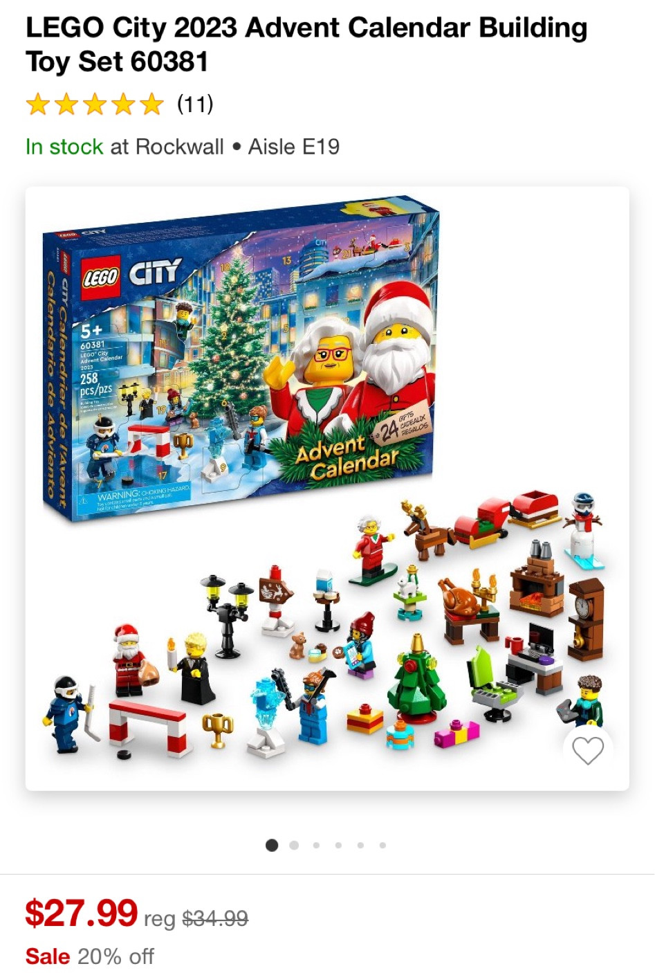 20% off Lego advent calendar! Ordering my hubs his now!

#LTKHoliday #LTKHolidaySale #LTKSeasonal