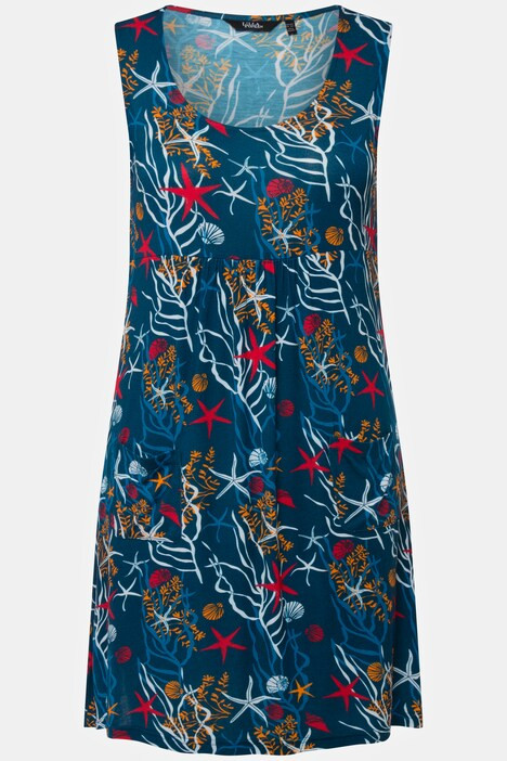 Printed Sleeveless A-Line Dress | Midi Dresses | Dresses | Ulla Popken - US & CA