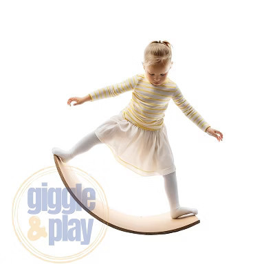 Giggle & Play | 36" Wooden Balance Wobble Board , Sensory Indoor Outdoor Play , Montessori Coordination Game Yoga Kids Adults | Target