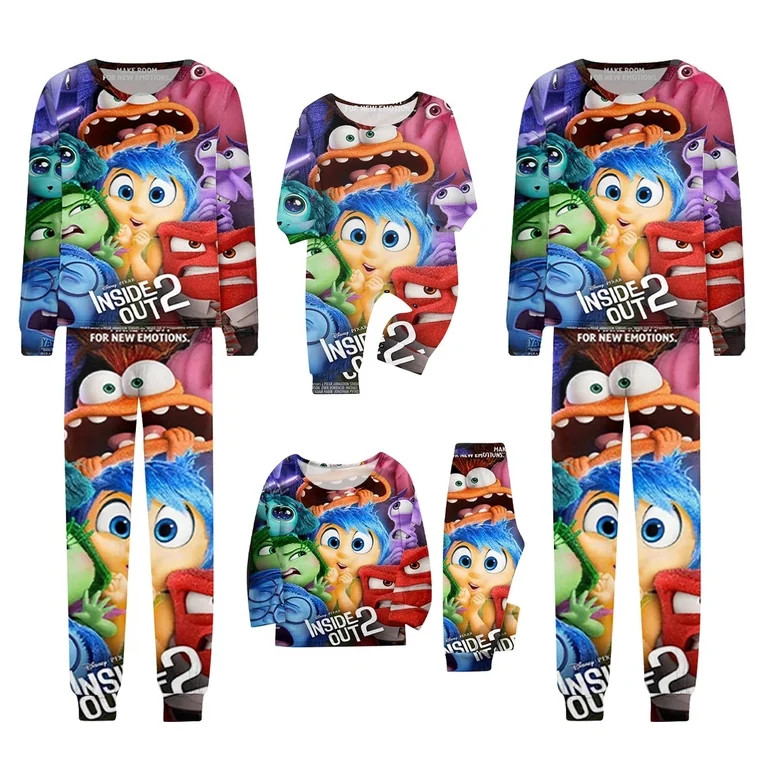 Inside Out 2 Christmas Family Pajamas Matching Sets, Christmas Onesie Skin-friendly Christmas Pjs... | Walmart (US)