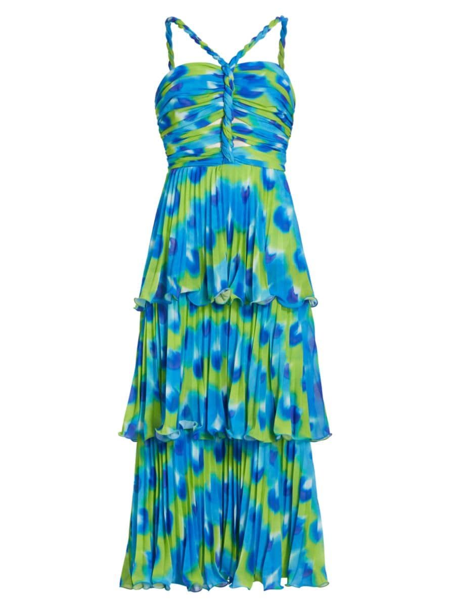 Brand Twist Bodice Midi-Dress | Saks Fifth Avenue