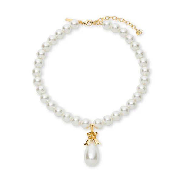 PEARL BOW DROPLET NECKLACE | LELE SADOUGHI