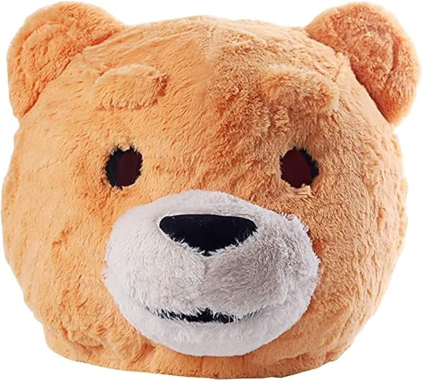 Plush Teddy Bear Head Mask Birthday Party Cosplay Dresses, Brown | Amazon (US)