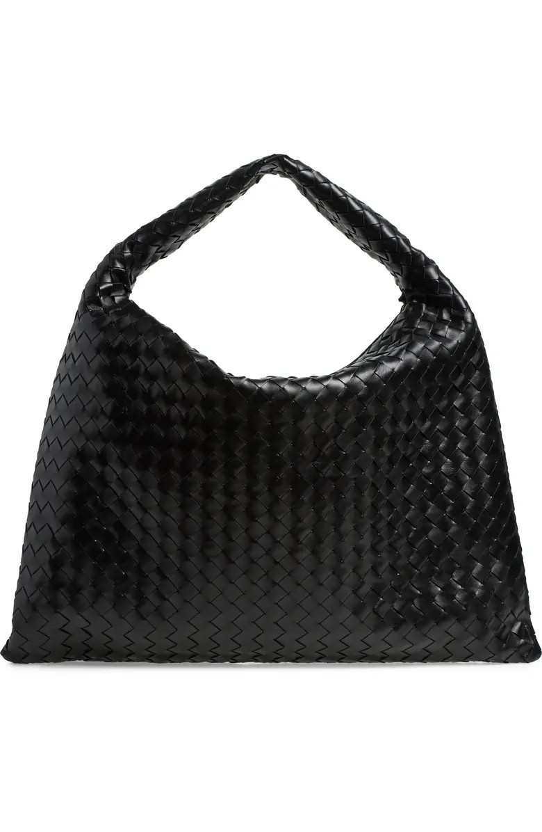Large Hop Intrecciato Leather Hobo Bag | Nordstrom