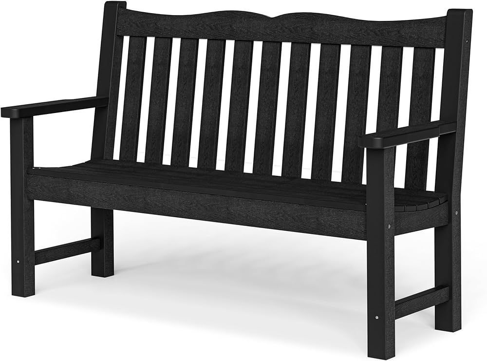 Outdoor Bench, 2-Person Garden Benches for Outdoors, All-Weather HIPS Garden Bench with 800 lbs W... | Amazon (US)