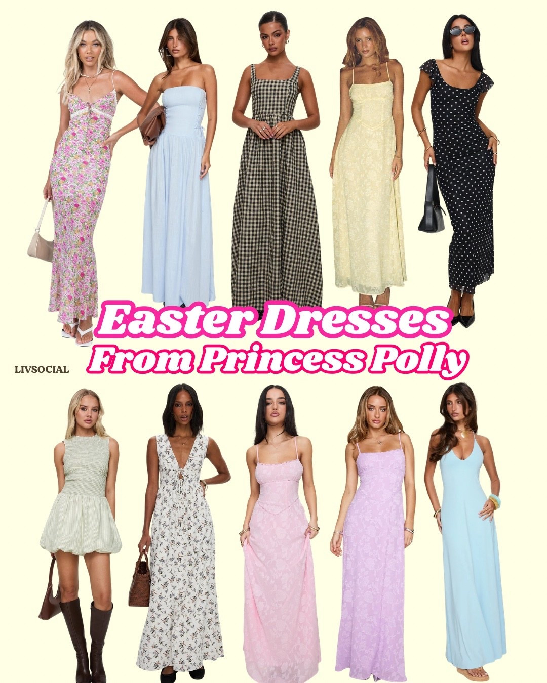 Spring dresses from Princess Polly 

Spring outfits 2026. Easter floral dresses. Spring dresses. Easter dress woman. 

#LTKSeasonal
