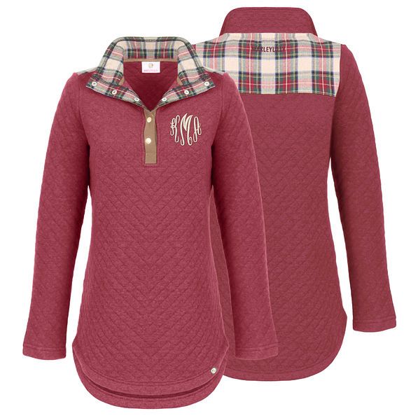 Monogrammed Quilted Pullover Tunic | Marleylilly
