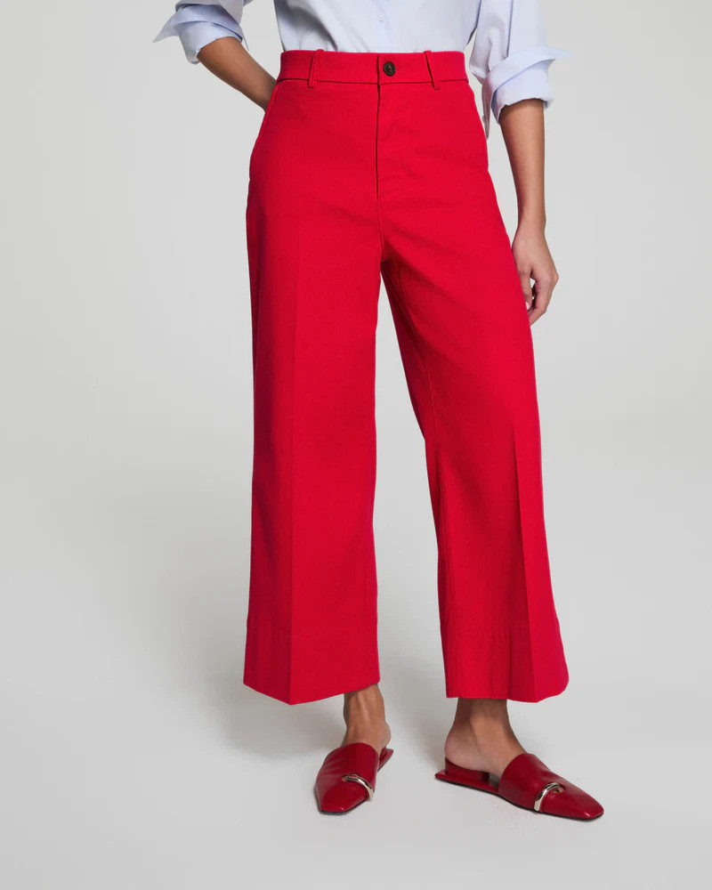 SPANXsupersmooth™ Stretch Twill Cropped Wide Leg Pant | Spanx