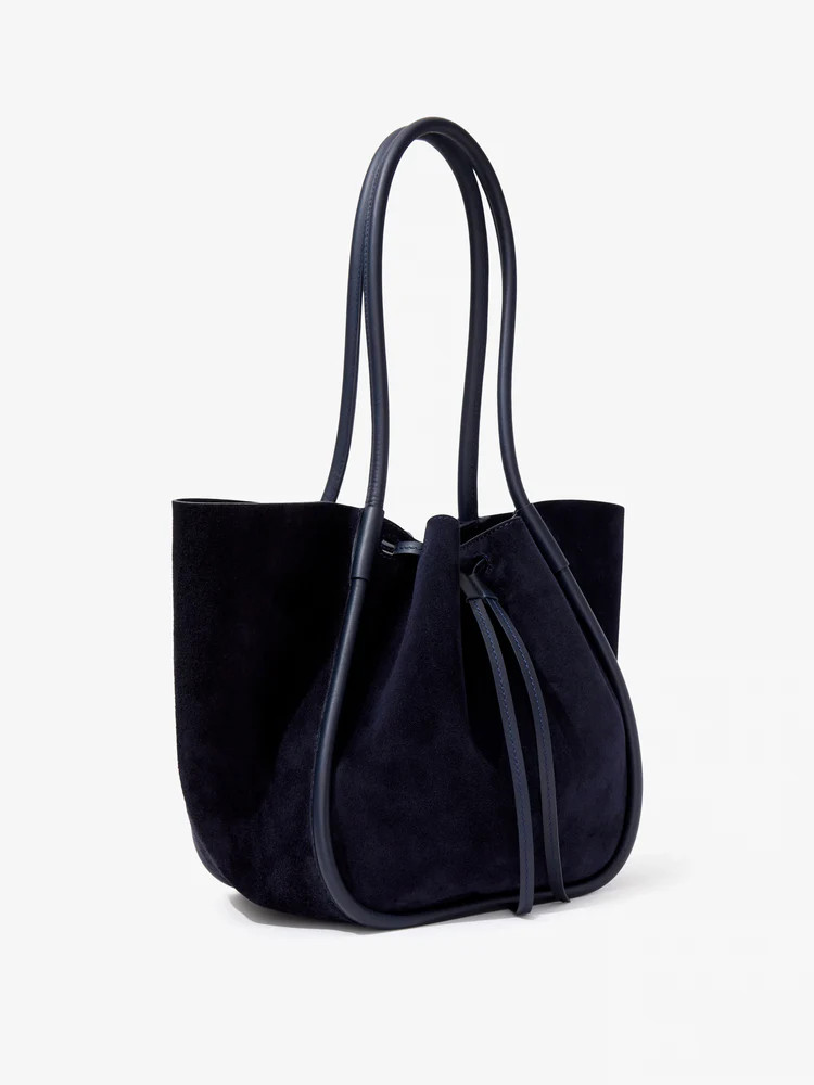 Proenza Schouler Large Ruched Tote in Soft Suede- Deep Navy | Proenza Schouler LLC