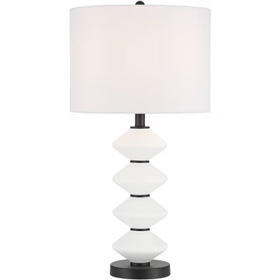 360 Lighting Lucy 26 1/2" High Black and White Glass Table Lamp | Target