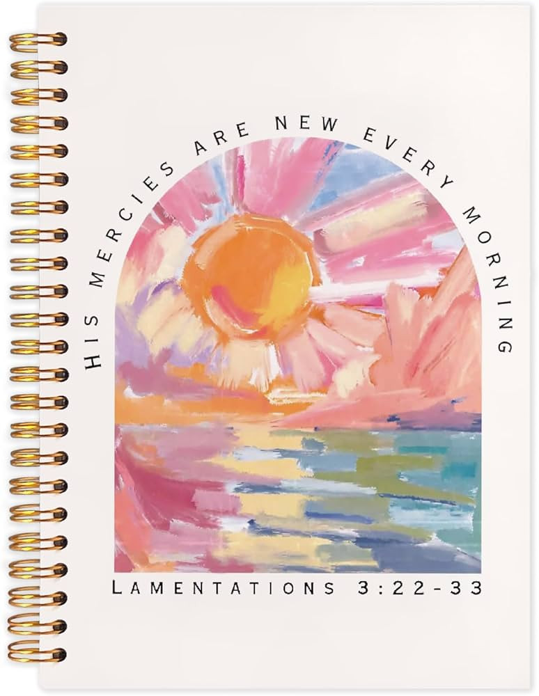 Abstract Christian Notebook, His Mercies Are New Every Morning Bible Journal, Watercolor Religiou... | Amazon (US)