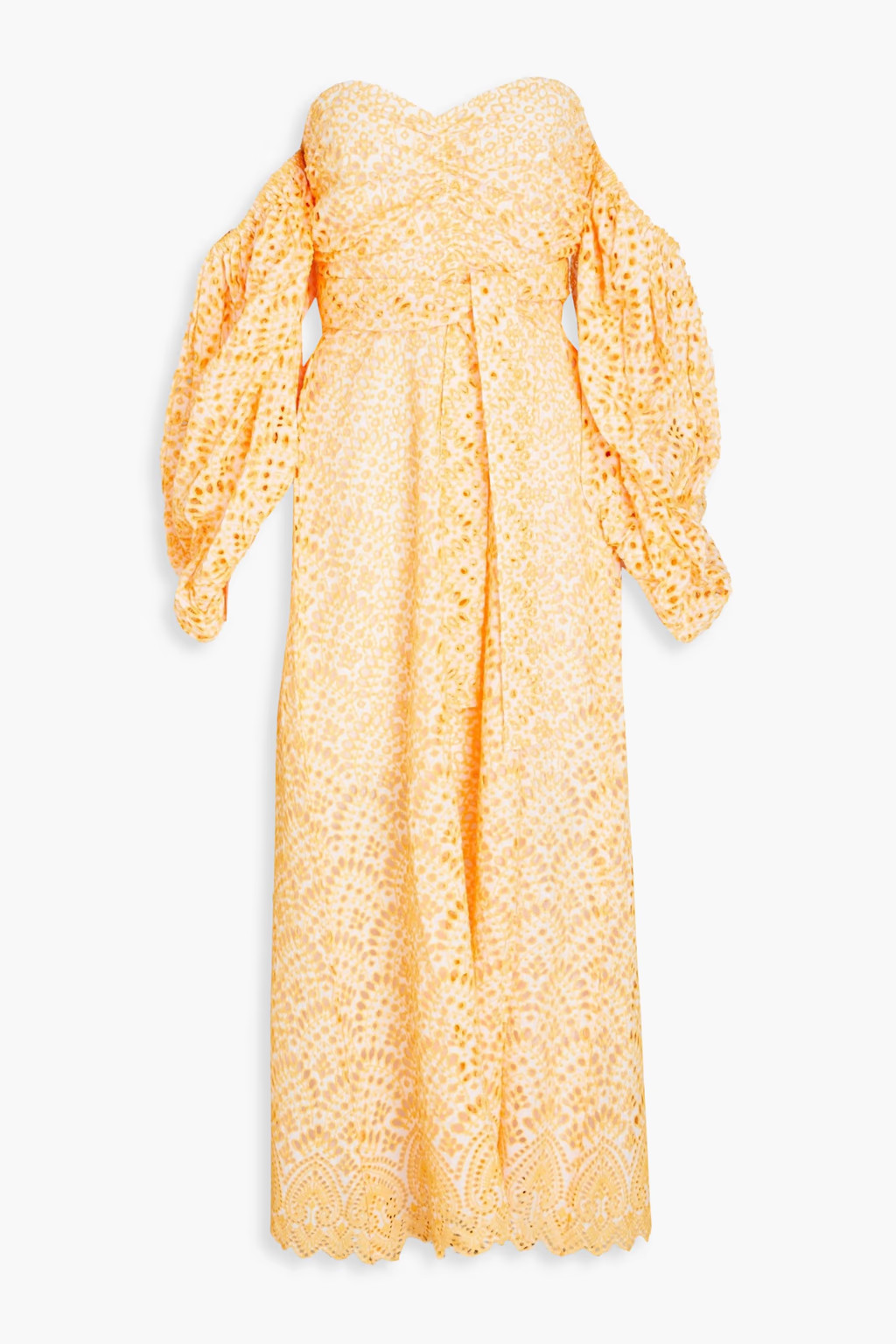 Lia off-the-shoulder broderie anglaise cotton midi dress | The Outnet (US and CA)